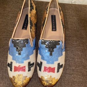 Sequin loafer flats Steve Madden Madee